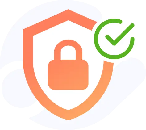 Shield icon representing bank-grade data security and UK GDPR compliance