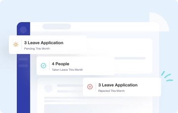 Real-time leave report dashboard visualizing daily and monthly staff leave scenarios